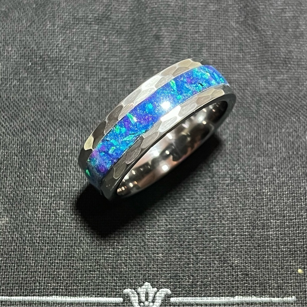 Decazi Meteorite Mens Wedding Band Ring Size 12